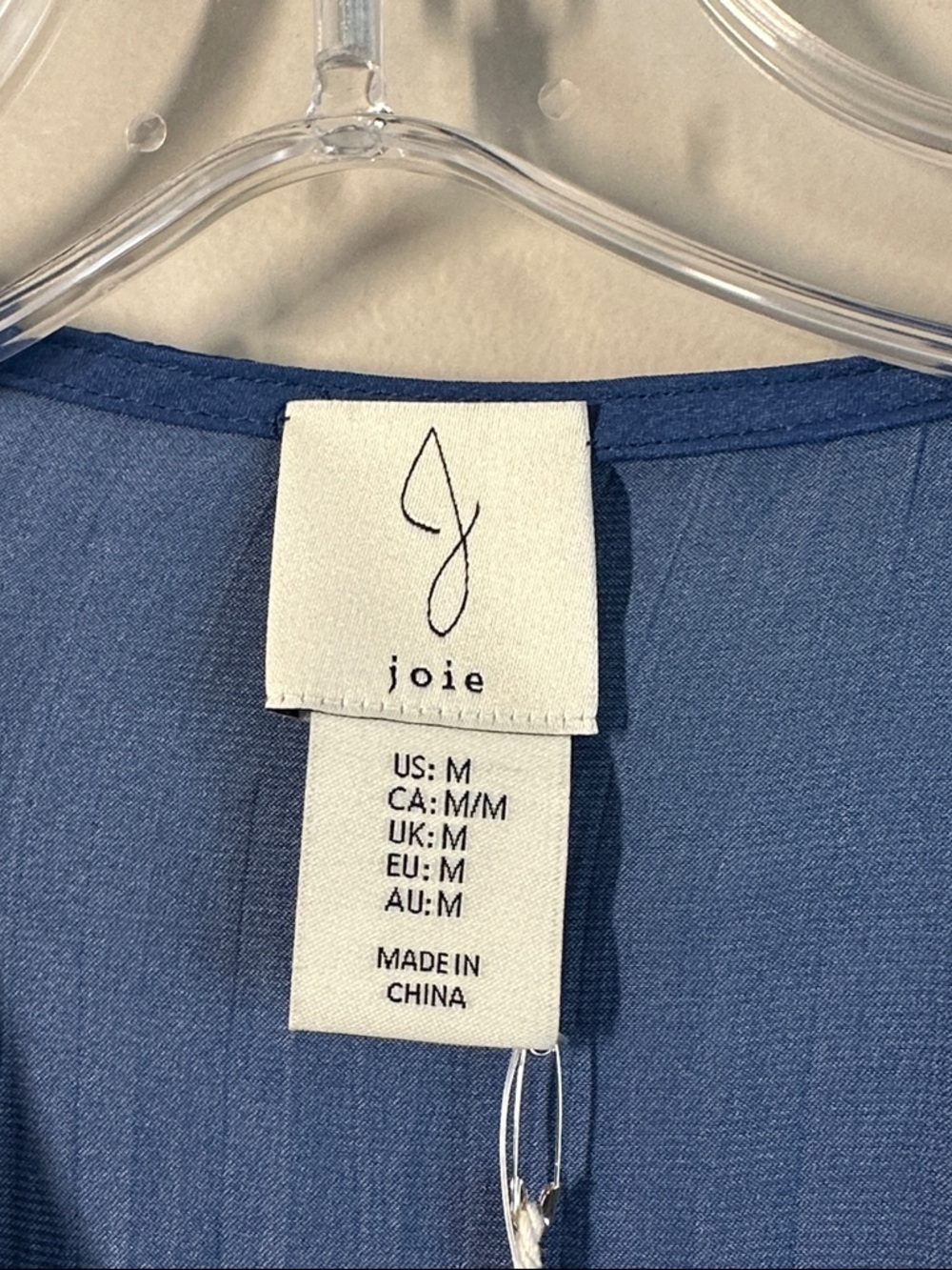 NWT Joie Blue Lapis Maxi Dress Size M Fax Wrap Tiered - Picture 9 of 15